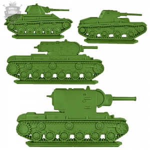 КВ-1, КВ-2 и Т-60, Т-70. Пластик 40 мм Хаки